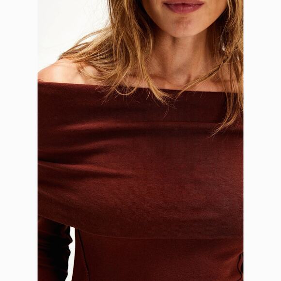 Free People Menagerie Long Sleeve Umber Earth Multiple Sizes - Picture 2 of 5